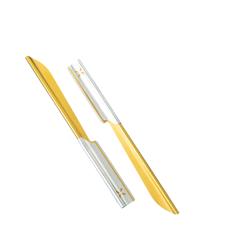 滑り止めグリップ付き眉毛と顔トリマーかみそり