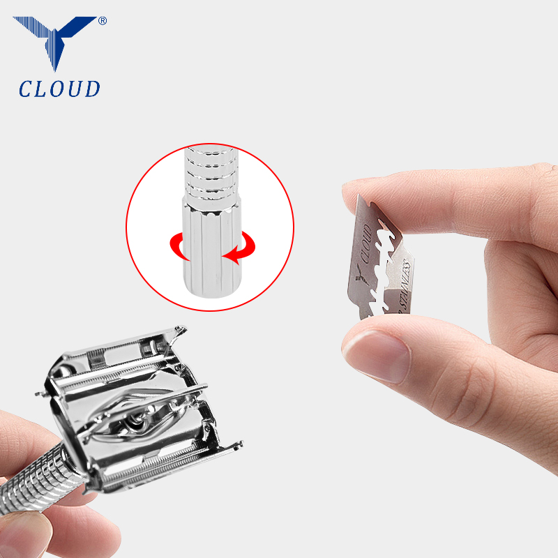 74 ステンレス鋼両刃ツイストオープン T 字型手動カミソリ