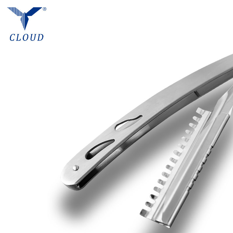 耐久性のあるステンレス鋼の波形ストレートかみそりハンドル