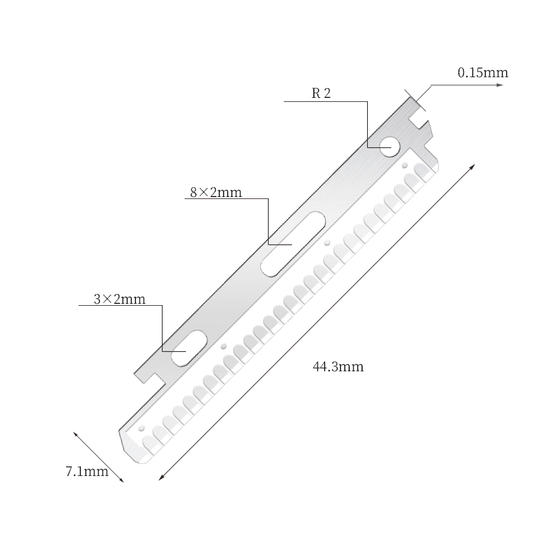 ナノコーティングされたステンレス鋼の顔と眉毛カミソリの刃