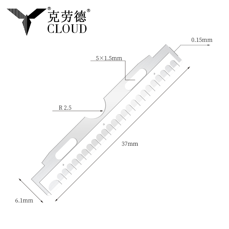 ナノコーティングされたステンレス鋼の顔と眉毛カミソリの刃