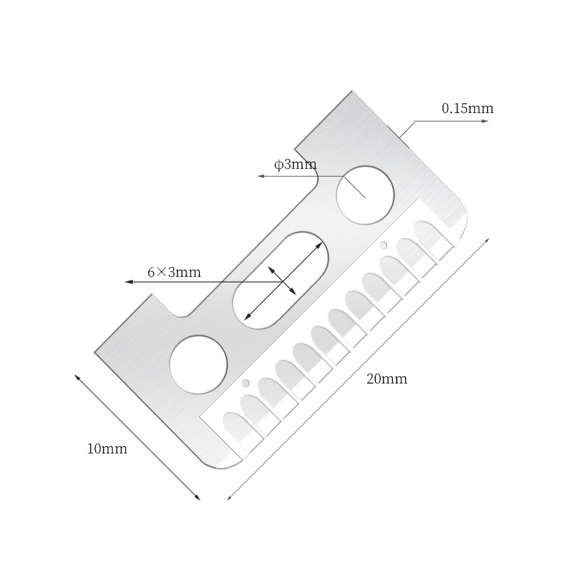 片面刃のステンレス鋼の眉毛カミソリの刃
